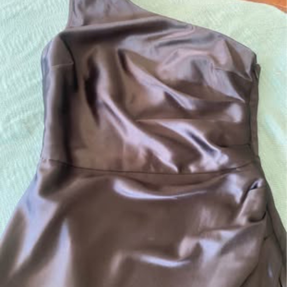 Anthropologie black satin dress - Picture 2 of 3